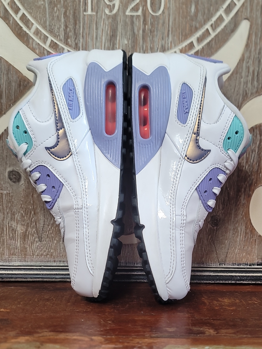 🔥 Nike Air Max 90 (Special Edition) 'White Dark Purple Dust' Wmns 6.5 Good Cond - Picture 3 of 16
